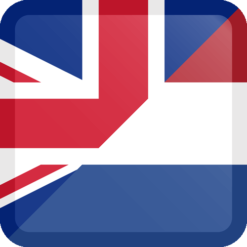 Gemengde Engelse en Nederlandse vlag